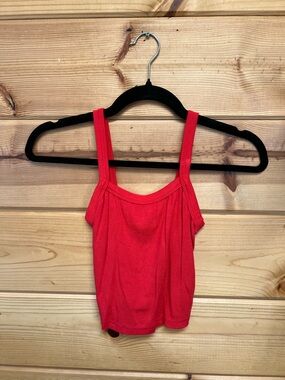 SHEIN Red Ribbed Slim Cami Top